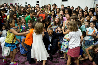 “I’ve fallen and I can’t get up!” April 28, 2014White House Photo by Pete Souza